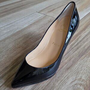 Christian Louboutin Pigalle Plato Black Patent Leather Shoes Eur. 36